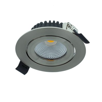 Stříbrný downlight hliníkový, Wimke, 5W, LED 2700 K, IP44