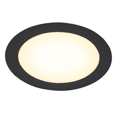 Černý downlight hliníkový, Umbriel, 9W, LED 3000 K, IP44