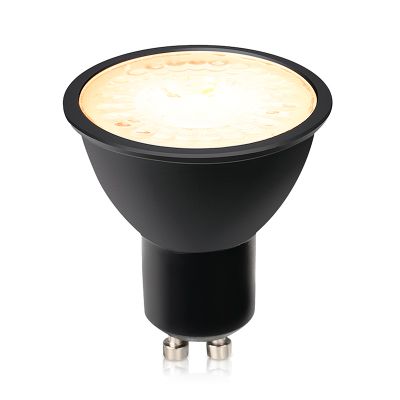 Stmívatelná LED žárovka GU10 Antonie, černá, 5W, 3000K