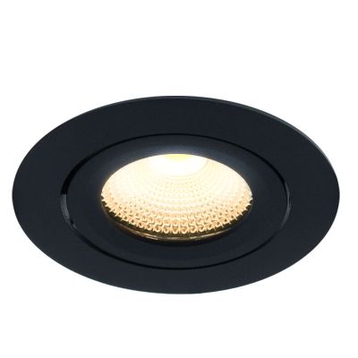 Černé podhledové světlo hliníkové, Wimke, 5W, LED 2700 K, IP44