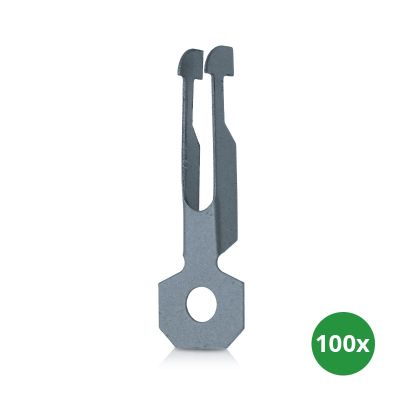 Pružinová svorka na štětovnici s okem pro zavěšení světelných vedení (100 kusů)