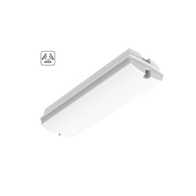 Bílá lampa na chodbu plastová, Pedram, 4W, LED nastavitelný od teplé po studenou bílou, IP66