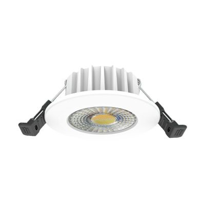 Bílé hliníkové zapuštěné svítidlo, Hobie, 6W, bílý LED spínač, IP65