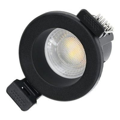 Černé hliníkové zapuštěné svítidlo, Magus, 4W, bílý LED spínač, IP65