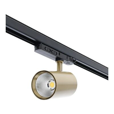 Mosazné třífázové bodové svítidlo Rozina, 10W/20W/30W, bílý vypínač, stmívatelné, Pro