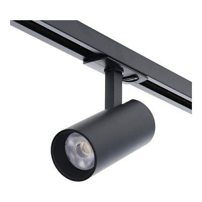 Černé 1fázové hliníkové bodové světlo, Enno, 10 W, bílý LED spínač