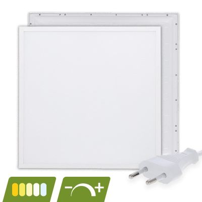 LED panel 62x62 - 30W - bílý vypínač - UGR<18 - stmívatelný - podsvícený
