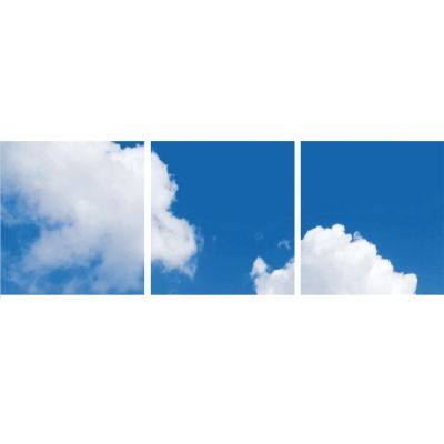 Fototisk cloud - sada 3 akrylových desek s potiskem, pro LED panely 60x60 cm