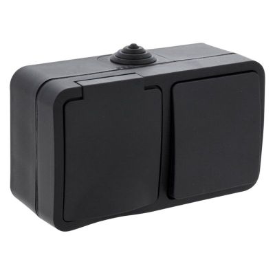 Kombinovaná zásuvka a vypínač Q-Link, vodotěsný