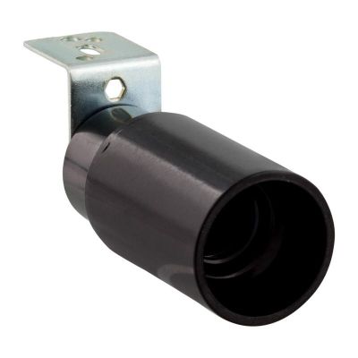 Závit E14 s pravoúhlým držákem, černý