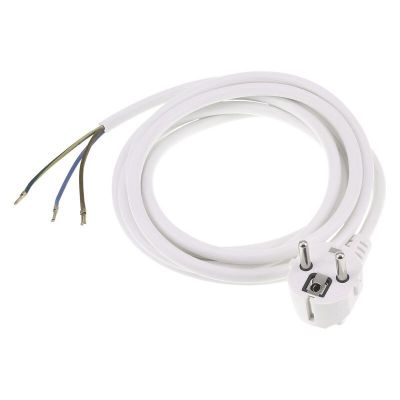 Propojovací kabel Q-Link s uzemněním, 2500 W, 3 x 1,0 mm, 2,5 m, bílý
