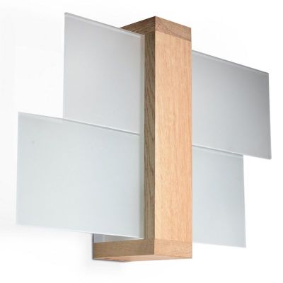 Skleněné nástěnné světlo hnědé, Fouzia