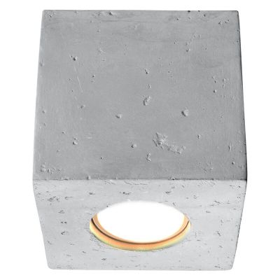 Betonové přisazené stropní svítidlo šedé, Andro