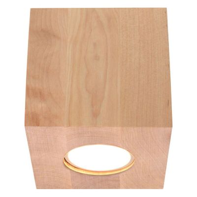 Dřevěné přisazené stropní svítidlo hnědé, Andro