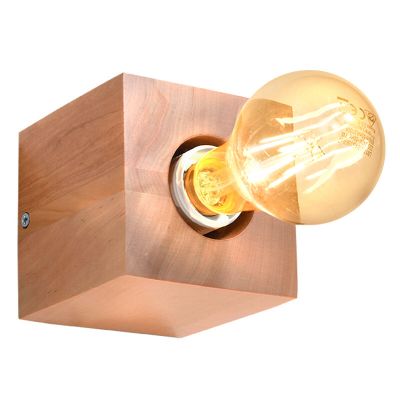 Dřevěné nástěnné bodové světlo hnědé, Anniko