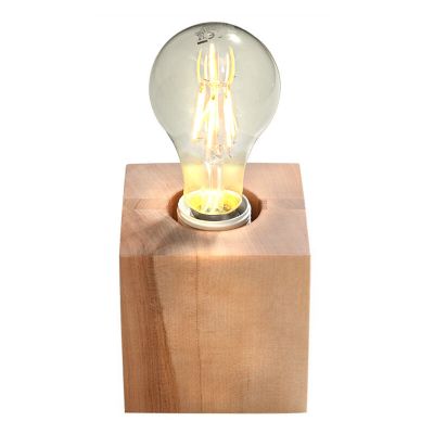 Dřevěná stolní lampa bez stínidla hnědá, Anniko