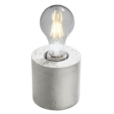 Betonová stolní lampa bez stínidla šedá, Anela