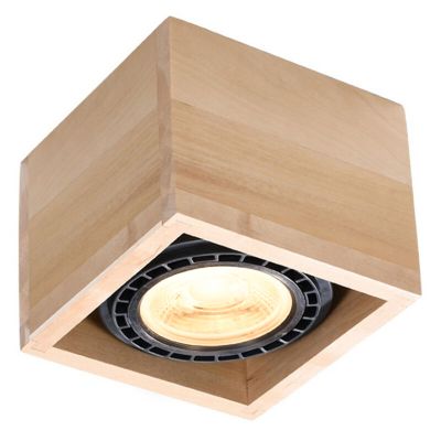 Dřevěné přisazené stropní svítidlo hnědé, Alfons