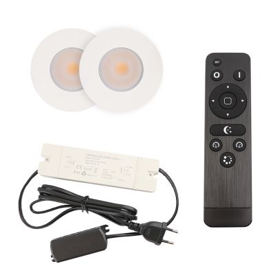 Hliníkové podhledové světlo na verandu bílé, Dico, 3W, LED 2700 K, IP65, s dálkovým ovládáním