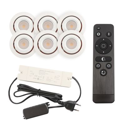 Hliníkové podhledové světlo na verandu bílé, Rona, 3W, LED 2700 K, IP44, s dálkovým ovládáním