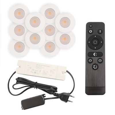 Hliníkové podhledové světlo na verandu bílé, Dico, 3W, LED 2700 K, IP65, s dálkovým ovládáním