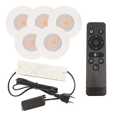 Hliníkové podhledové světlo na verandu bílé, Dico, 3W, LED 2700 K, IP65, s dálkovým ovládáním