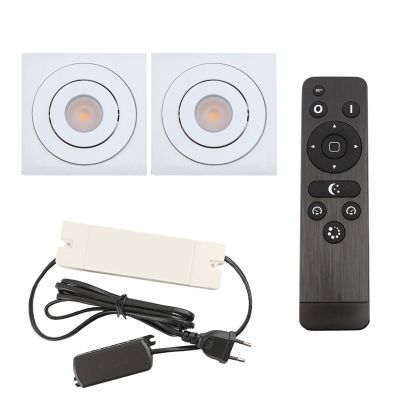 Hliníkové podhledové světlo na verandu bílé, Rona, 6W, LED 2700 K, IP44, s dálkovým ovládáním