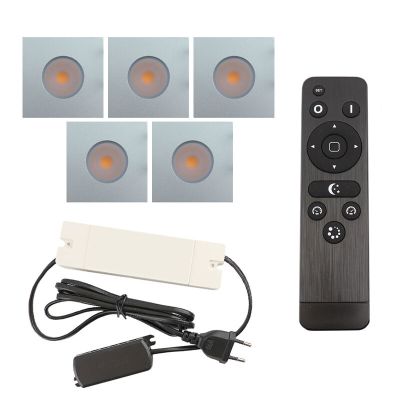 Hliníkové podhledové světlo na verandu chromové, Dico, 15W, LED 2700 K, IP65, s dálkovým ovládáním