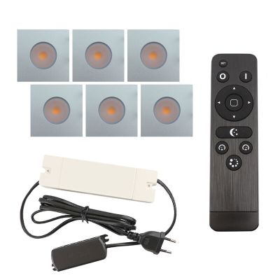 Hliníkové podhledové světlo na verandu chromové, Dico, 18W, LED 2700 K, IP65, s dálkovým ovládáním