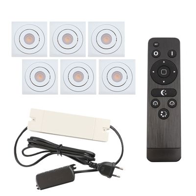 Hliníkové podhledové světlo na verandu bílé, Rona, 18W, LED 2700 K, IP44, s dálkovým ovládáním