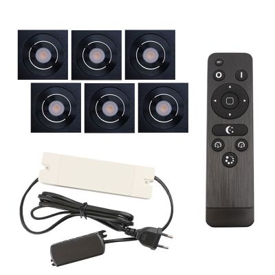 Hliníkové podhledové světlo na verandu černé, Rona, 18W, LED 2700 K, IP44, s dálkovým ovládáním