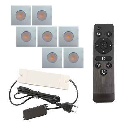 Hliníkové podhledové světlo na verandu chromové, Dico, 21W, LED 2700 K, IP65, s dálkovým ovládáním