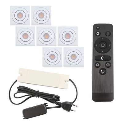 Hliníkové podhledové světlo na verandu bílé, Rona, 21W, LED 2700 K, IP44, s dálkovým ovládáním