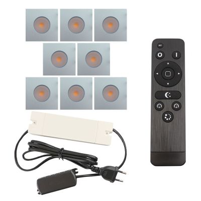 Hliníkové podhledové světlo na verandu chromové, Dico, 24W, LED 2700 K, IP65, s dálkovým ovládáním