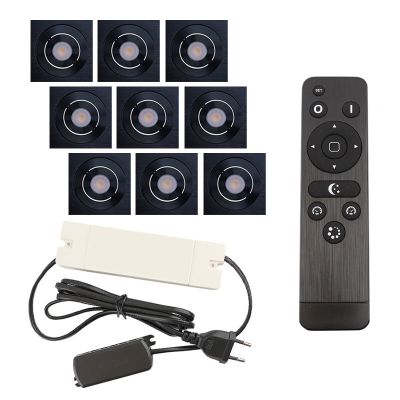 Hliníkové podhledové světlo na verandu černé, Rona, 27W, LED 2700 K, IP44, s dálkovým ovládáním