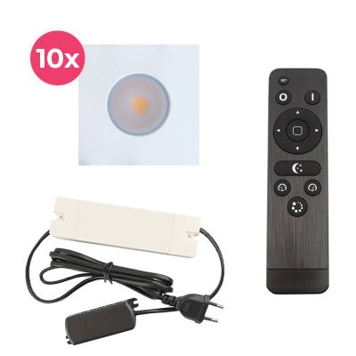 Hliníkové podhledové světlo na verandu bílé, Dico, 30W, LED 2700 K, IP65, s dálkovým ovládáním