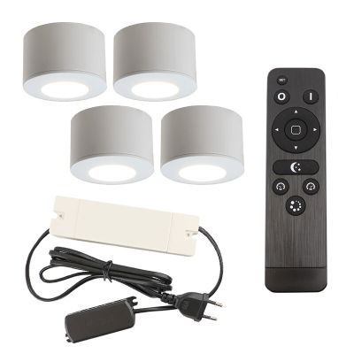 Hliníkové přisazené stropní svítidlo na verandu bílé, Vasso, 12W, LED 2700 K, IP44, s dálkovým ovládáním