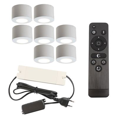 Hliníkové přisazené stropní svítidlo na verandu bílé, Vasso, 21W, LED 2700 K, IP44, s dálkovým ovládáním