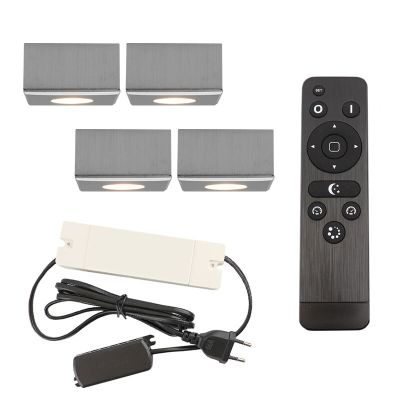 Hliníkové přisazené stropní svítidlo na verandu chromové, Fredo, 12W, LED 2700 K, IP44, s dálkovým ovládáním