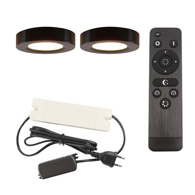 Hliníkové světlo pod kuchyňskou linku černé, Sana, 3W, LED 2700 K, s dálkovým ovládáním
