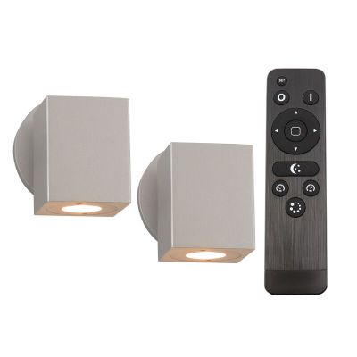 Hliníkové venkovní světlo stříbrné, Rudy, 3W, LED 2700 K, IP44, s dálkovým ovládáním