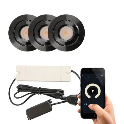 Hliníkové podhledové světlo na verandu černé, Rona, 3W, LED 2700 K, IP44