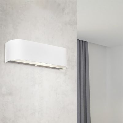 Bílá lampa up down skleněná, Tomaso, 3,1W, LED 3000 K