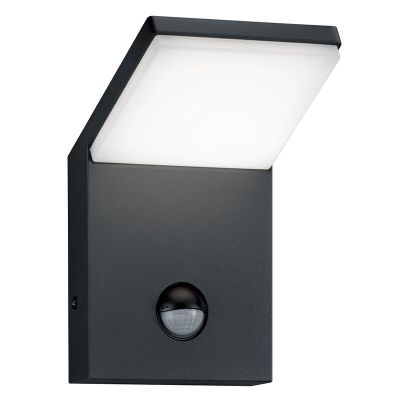 Antracité venkovní nástěnné světlo se senzorem pohybu moderní, Solana, 9W, LED 3000 K, IP54