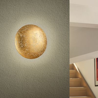 Zlaté nástěnné světlo designové, Wilke, 8W, LED 3000 K