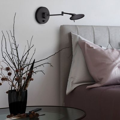 Černé nástěnné světlo moderní, Sinbad, 8W, LED 3000 K