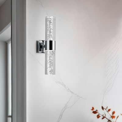 Chromová lampa up down designová, Delfina, 3,2W, LED 3000 K, IP44