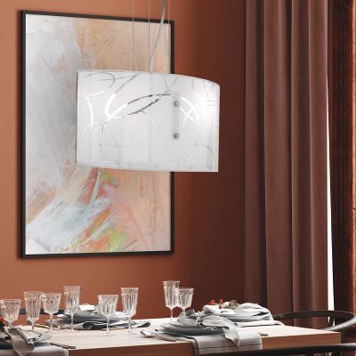 Bílé závěsné světlo moderní, Antoine