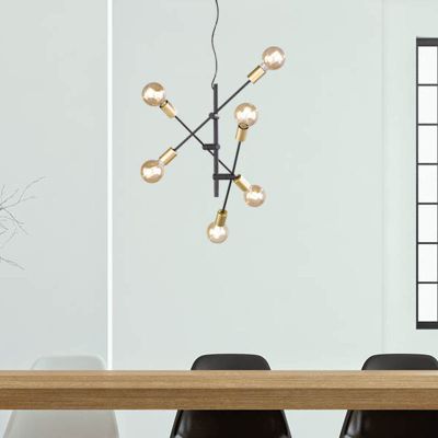 Černé závěsné světlo moderní, Kyan