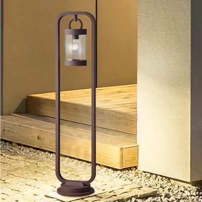 Rezavá venkovní lampa stojací se soumrakovým čidlem moderní, Sambesi, IP44